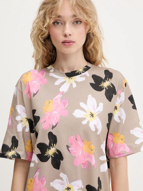 Stine Goya t-shirt bawełniany damski kolor beżowy SG-PF25-T009-2243