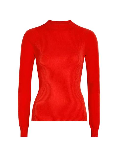 Moncler raglan-sleeved ribbed sweater - Red - zdjęcie produktu nr 1