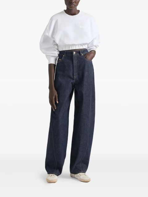 Givenchy logo-patch cropped sweatshirt - White - zdjęcie produktu nr 2