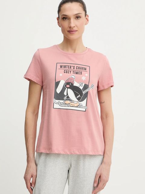 women'secret piżama bawełniana damska kolor różowy bawełniana 3132247 - zdjęcie produktu nr 2