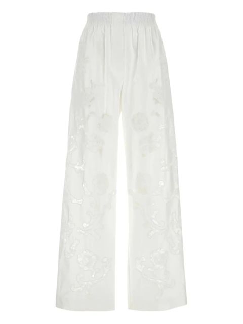 Magda Butrym wide-leg poplin trousers - White - zdjęcie produktu nr 1