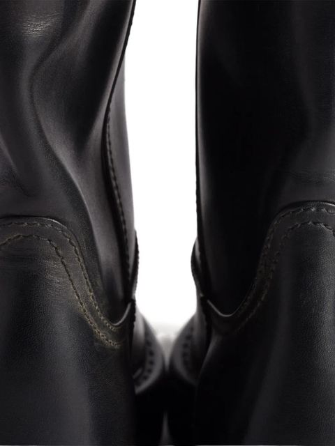 Miu Miu leather boots - Black