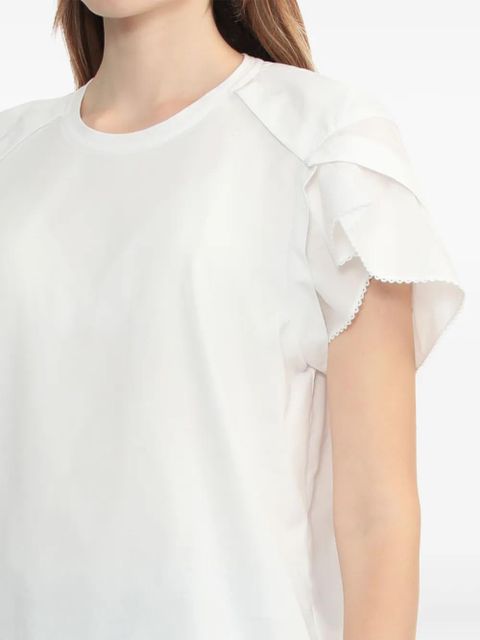 3.1 Phillip Lim draped-detail T-shirt - White
