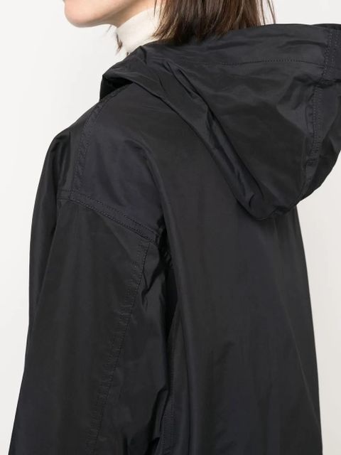 Yves Salomon zip-up hooded jacket - Blue