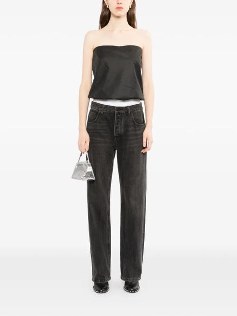 Alexander Wang leather strapless top - Black - zdjęcie produktu nr 2