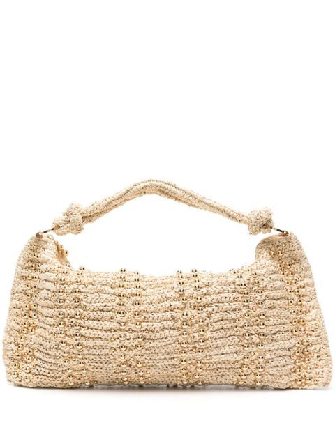 Cult Gaia Hera raffia shoulder bag - Neutrals