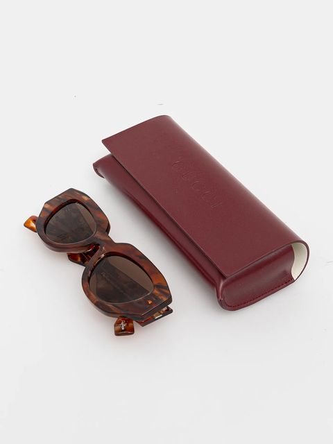 Gucci okulary przeciwsłoneczne damskie kolor brązowy GG2007S - zdjęcie produktu nr 2