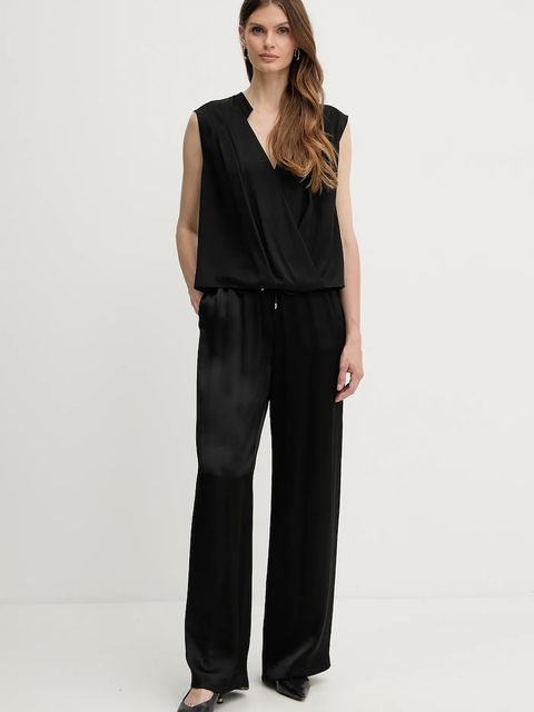 BOSS spodnie damskie kolor czarny szerokie high waist 50541835 - zdjęcie produktu nr 2