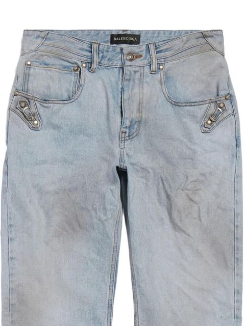 Balenciaga distressed straight-leg jeans - Blue