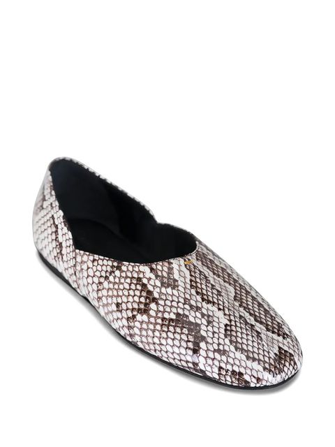 KHAITE Jane snakeskin flats - White - zdjęcie produktu nr 2