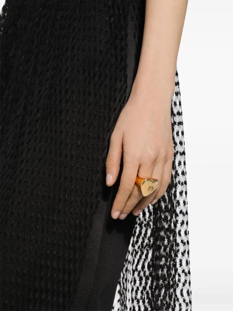 Dolce & Gabbana logo-embossed heart ring - Gold