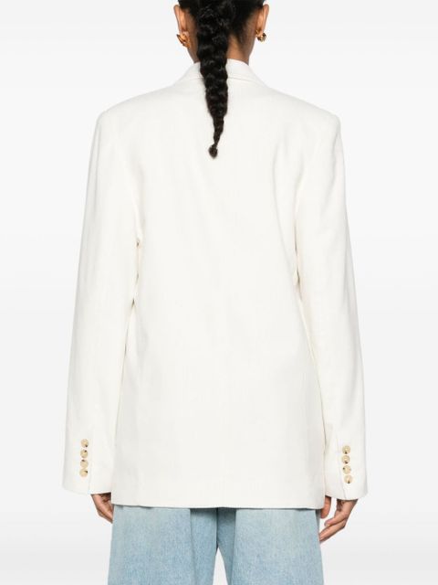 TOTEME single-breasted corduroy blazer - White
