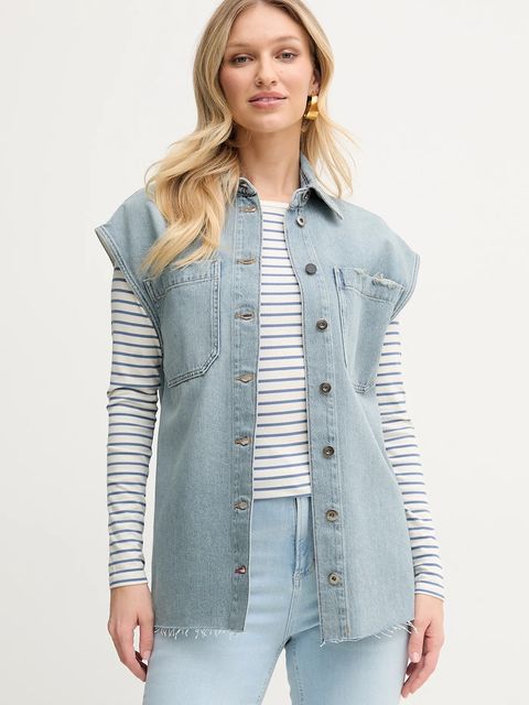 Liviana Conti bezrękawnik jeansowy - zdjęcie produktu nr 1