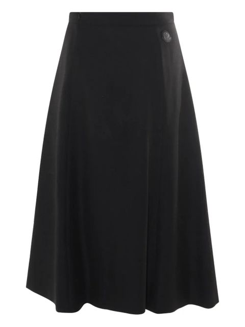 Moncler button-detail A-line midi skirt - Black