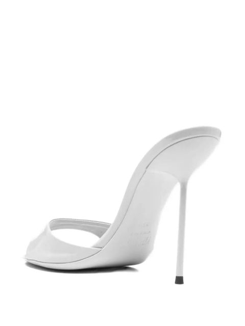 Paris Texas patent leather stiletto sandals - White