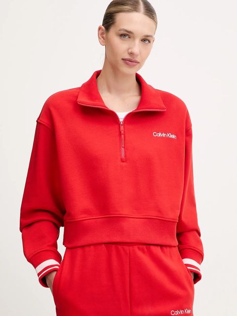 Calvin Klein Performance bluza damska kolor czerwony gładka LVGWF5W310 - zdjęcie produktu nr 1