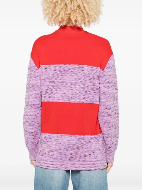 Missoni button colour-block coat - Purple