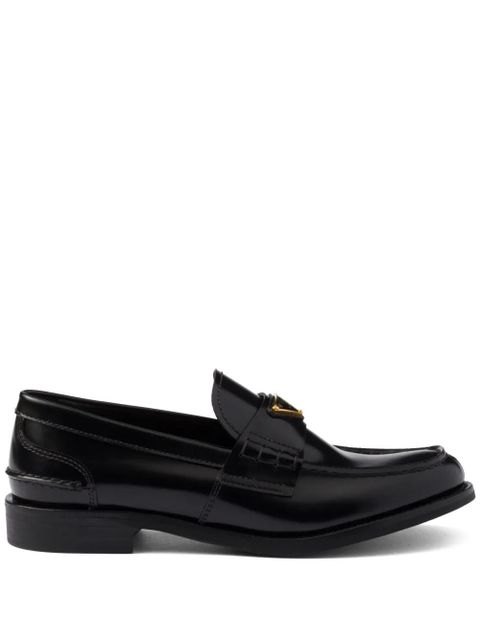 Prada brushed leather loafers - Black - zdjęcie produktu nr 1