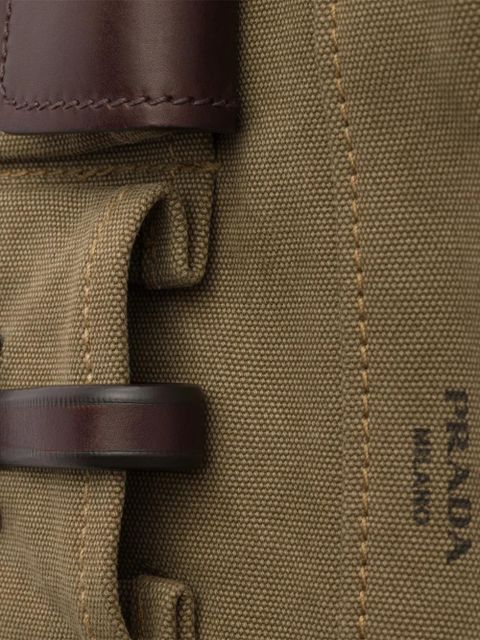 Prada large Route buckle pocket tote bag - Green