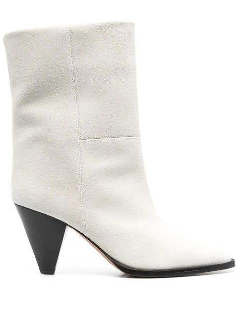 ISABEL MARANT 75mm Rouxa suede boots - Neutrals - zdjęcie produktu nr 1