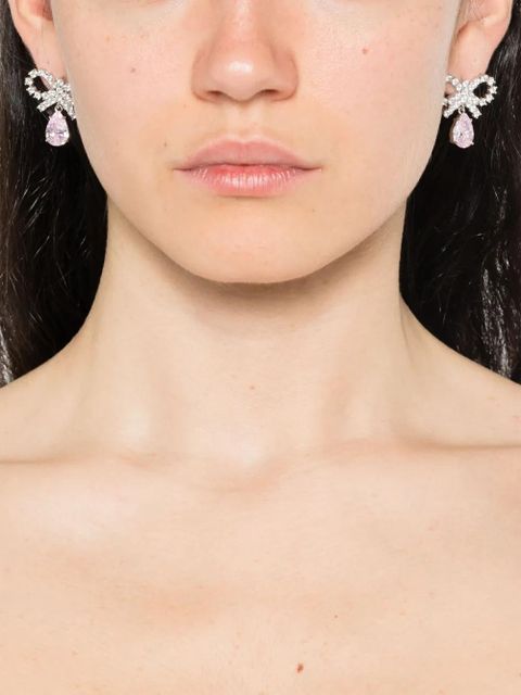 Self-Portrait bow-detail earrings - Silver - zdjęcie produktu nr 2