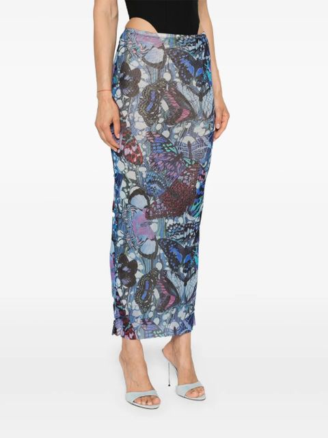 Jean Paul Gaultier The Blue Butterfly pencil skirt