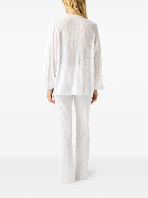 Missoni balloon-sleeve blouse - White
