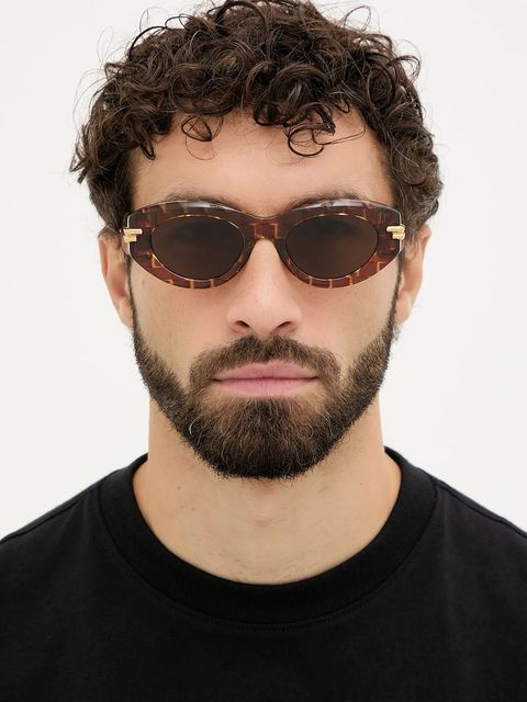 Bottega Veneta okulary przeciwsłoneczne damskie kolor brązowy BV1322S