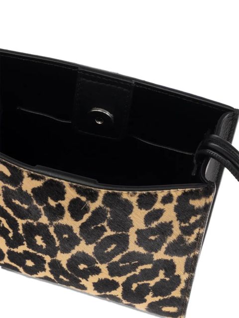 Jil Sander small Tangle leopard-print shoulder bag - Neutrals