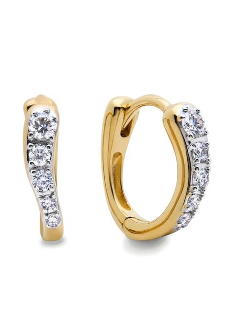 Monica Vinader diamond-embellishment earrings - Gold - zdjęcie produktu nr 1