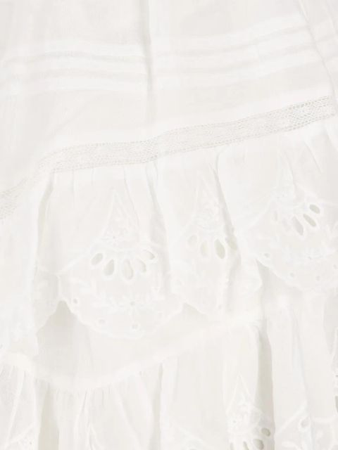 ISABEL MARANT ruffled eyelet mini skirt - White