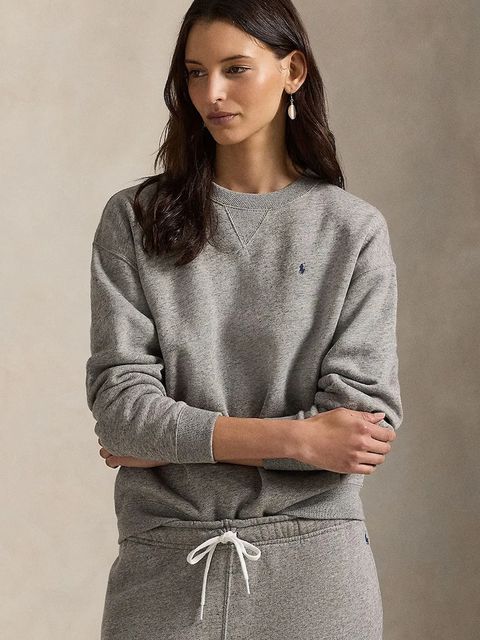 Polo Ralph Lauren bluza damska kolor szary gładka 211943006 - zdjęcie produktu nr 1