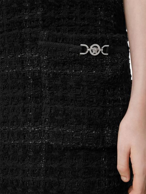 Versace check-pattern cotton mini dress - Black - zdjęcie produktu nr 2