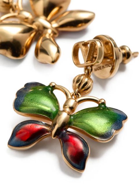 Valentino Garavani Vouloirvoler metal and enamel earrings - Gold