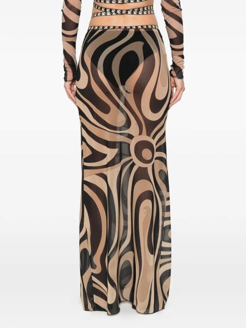 PUCCI mesh maxi skirt - Neutrals