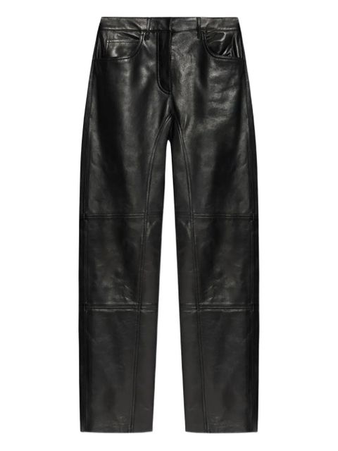 Jil Sander leather trousers - Black - zdjęcie produktu nr 1