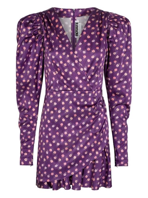 ROTATE BIRGER CHRISTENSEN puff-sleeve floral print mini dress - Purple - zdjęcie produktu nr 1