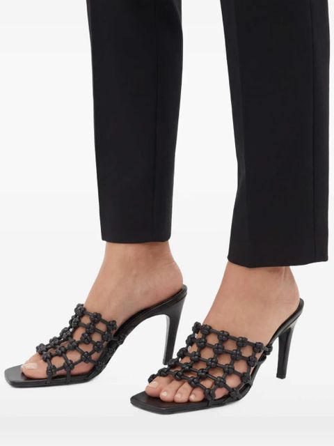 TOTEME 85mm knotted-leather sandals - Black