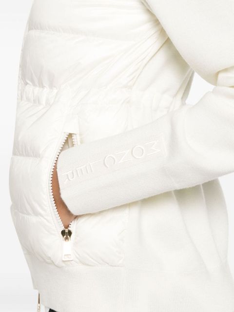 Moncler panelled cardigan - White