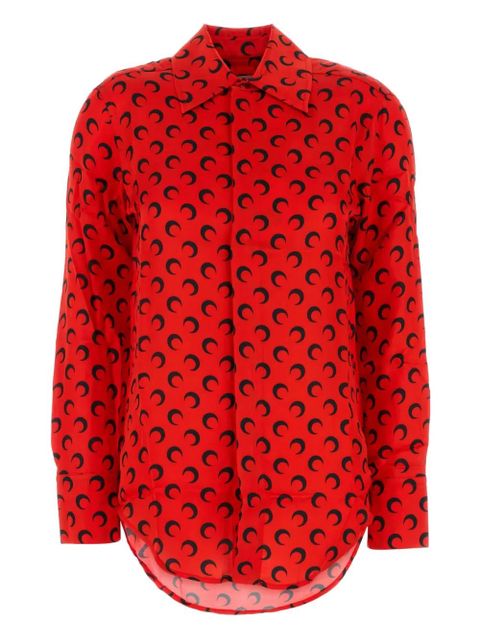 Marine Serre printed satin shirt - Red - zdjęcie produktu nr 1
