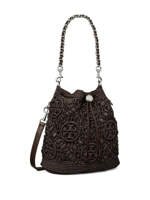 Tory Burch T Monogram bucket bag - Brown