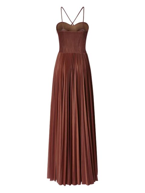 PINKO plissé maxi dress - Brown - zdjęcie produktu nr 2