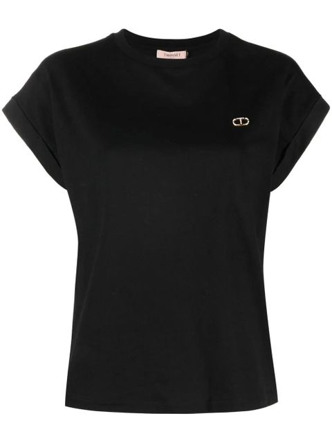TWINSET logo-print short-sleeve T-shirt - Black - zdjęcie produktu nr 1