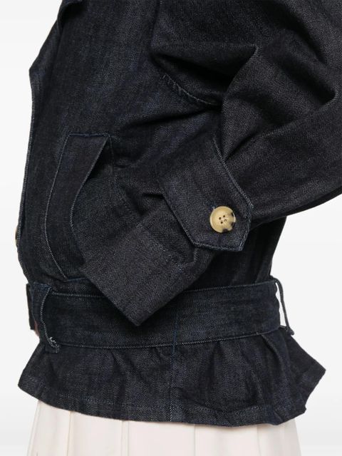 Self-Portrait denim jacket - Blue