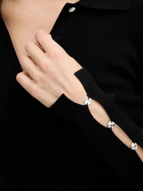 Liu Jo sweter damski kolor czarny lekki MF5263 MS99E