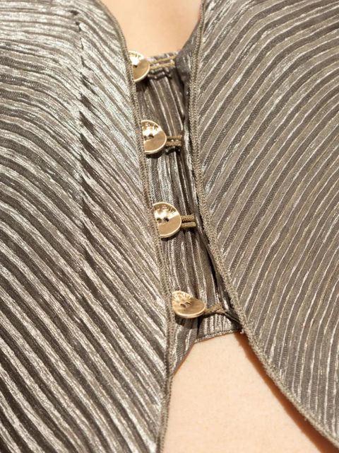 Cult Gaia Milli sweetheart-neck pleated top - Green