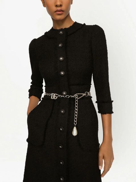 Dolce & Gabbana tweed midi dress - Black