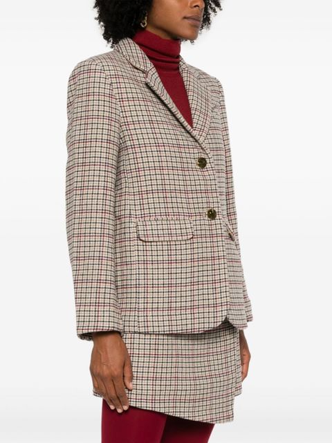 GANNI checked blazer - Neutrals - zdjęcie produktu nr 2