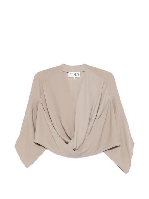 MM6 Maison Margiela draped blouse - Green - zdjęcie produktu nr 1