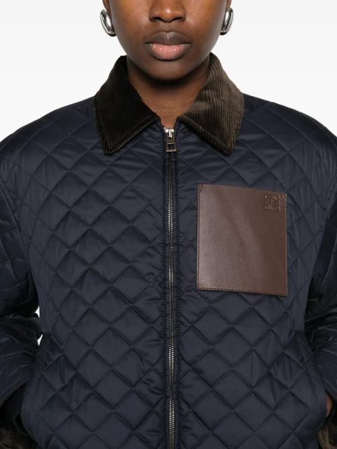 LOEWE quilted jacket - Blue